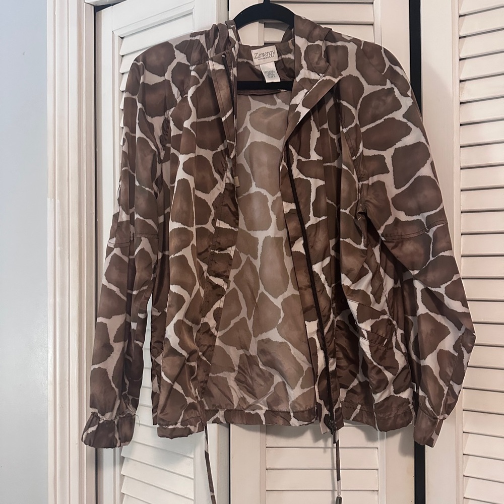 Chico's Brown Patterned Utility Jacket